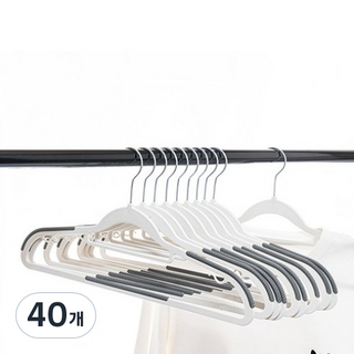 솔브리빙 논슬립 내구성 좋은 고급형 옷걸이, 회색, 40개