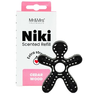 Mr&Mrs FRAGRANCE Niki 汽車芳香劑補充包, 雪松, 1個