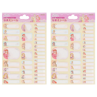 sun-star 防水姓名標示貼紙, 迪士尼粉彩公主 白色, 35入, 2張
