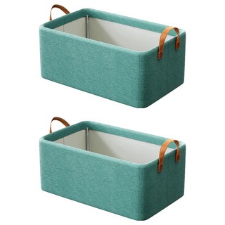 可折疊衣物分隔收納箱 高品質材料 適合各種收納需求, 47 x 28 x 20cm, 綠色, 2個