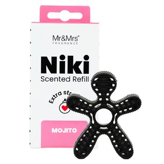 Mr&Mrs FRAGRANCE Niki 車用芳香劑補充包, 莫希托, 1個