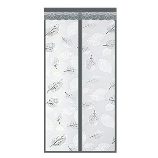 EVA防冷氣外洩防蚊魔術貼門簾, 灰色樹葉