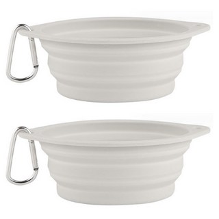 딩동펫 반려동물 메이플 접이식 실리콘식기 1구 350ml, 그레이, 2개