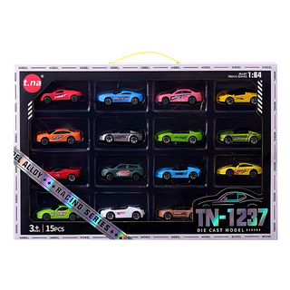 Kizus GoGo 合金迷你小汽車 15件組 - 跑車, 多色, 1盒