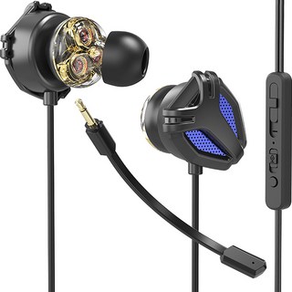 SKY 핏 EPM1 마이크 탈부착 트리플 드라이버 게이밍 이어폰 + Y잭 변환 케이블, SKY-EPM1, 블루