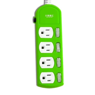 MAX STAR 太星電工 四開四插電腦線 3P 15A 彩色, 2.7m, 1條