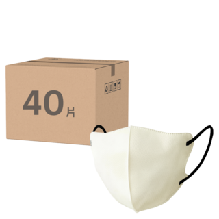 MASCLUB 涼感口罩 象牙白 3D立體透氣舒適口罩, 4包, 10片