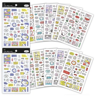아이코닉 이겨낸다 말풍선 스티커팩 6종 x 2p 세트, 혼합색상, 1세트