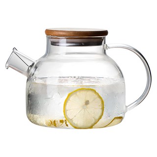 Caffe Romeo 可直接燒製的耐熱玻璃茶壺, 1L