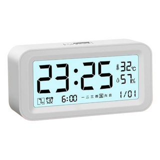 BeOK 中文版 起床神器！智能夜光桌面時鐘, 白色