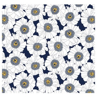 BED&DECO 牛津布 100%純棉, 雛菊 海軍藍, 1條