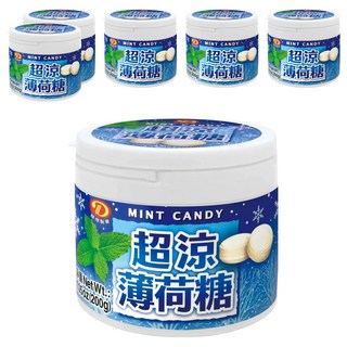 綠得製菓 超涼薄荷糖 添加薄荷風味超涼口感 潤喉爽聲口氣清新舒爽, 200g, 6罐