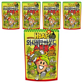 HBAF 杏仁果 濃芥末口味, 5包, 120g