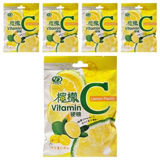 綠得製菓 檸檬硬糖, Lemon Flavour, 100g, 5包