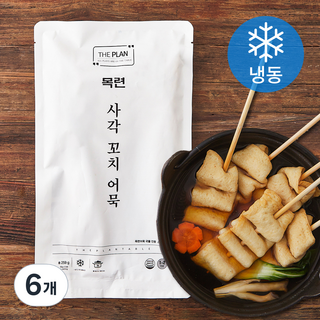 더플랜 목련 사각 꼬치 어묵 (냉동), 259g, 6개