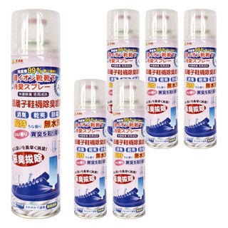 銀離子鞋襪除臭噴劑, 消臭 乾爽 防霉 無水洗, 360ml, 6瓶