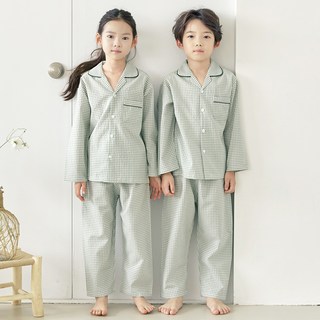 핑코코 아동용 스몰 메론 체크 파자마 상하의 세트