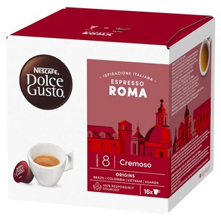 NESCAFE 雀巢咖啡 Dolce Gusto 羅馬濃縮咖啡膠囊, 6.2g, 16個裝, 1組