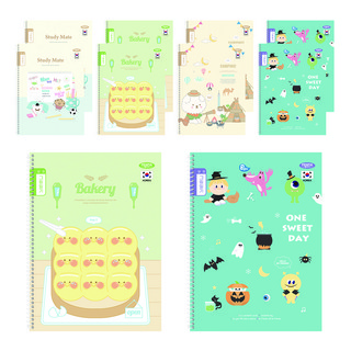 PENPIA 1000 國小生線圈圖畫日記本 雙面, 10個, 隨機出貨