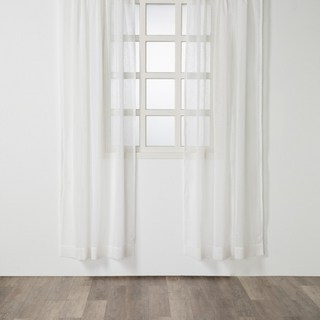 HOLA 和樂家居 艾禮思緹花落地窗紗 1.2kg, 白色