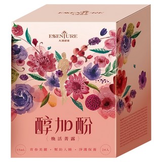 大漢酵素 醇加酚煥活菁露 58種蔬果精華 含豐富SOD酵素 7大莓果 優質GABA與茶胺酸 幫助入睡, 24包, 15ml, 1盒