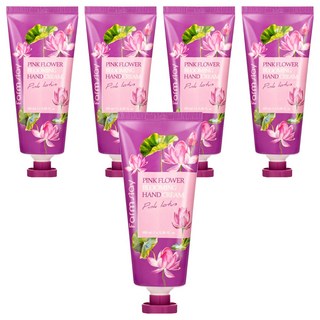 Farm stay 植物莊園 花的綻放護手霜 粉紅蓮花香, 100ml, 5條