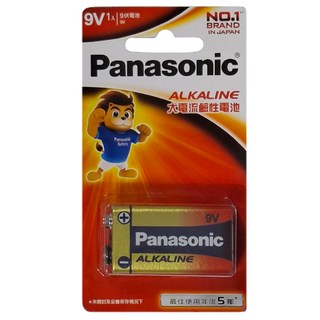 Panasonic 大電流鹼性電池 9V, 1顆, 1入