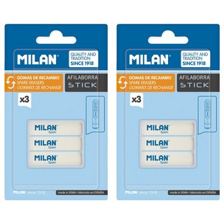 MILAN 可推式橡皮擦補充包 3入, BNM10236, 2組