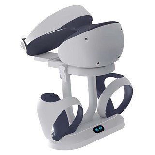 KjH PS VR2 手把多功能充電底座 + 頭戴裝置收納架 副廠, 單一商品, 白色, 1個