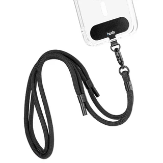 HODA 好貼 手機掛繩, 黑色 + 霧黑, 1條