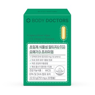바디닥터스 초임계 식물성 알티지 오메가3 프리미엄, 30정, 1개