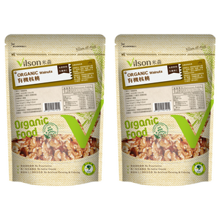 Vilson 米森 有機核桃 無添加防腐劑、人工香料及色素 未經烘焙, 200g, 2包