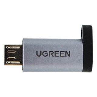 UGREEN 綠聯 Micro USB-USB-C/Type-C 轉接頭, 灰色, 1個, 22mm