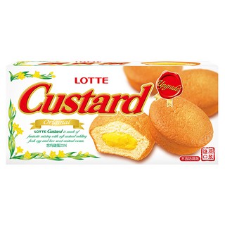 LOTTE 樂天 Custard 蛋黃派 6包, 138g, 1盒