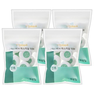 VITAHALO Daily New系列含蠟牙線 50M 薄荷味, 9入, 4包