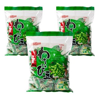 스낵하우스 그린피스 와사비 스낵, 380g, 3개