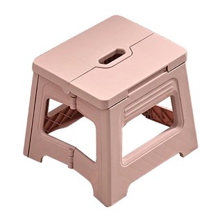 咪咪購物 摺疊板凳 升級款 中號, 珊瑚粉, 1個