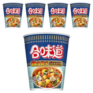 NISSIN 日清 CUP NOODLE 合味道 辣海鮮杯麵 71g, 5入