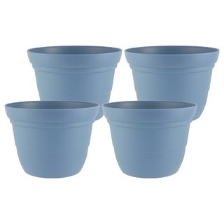 翠筠 素陶花盆/盆栽, 藍色, 4個