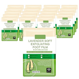 小麥購物 去角質脫皮腳膜 薰衣草去角質足膜 S344, 4入, 5組, 58g