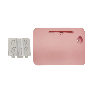 折疊電腦桌 豪華抽屜款 有杯托 有卡槽, 粉色