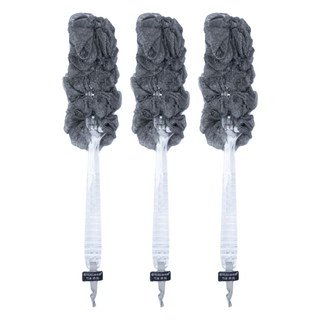 KEYTOSS 詰朵斯 竹炭添加 POPO沐浴刷, 黑色, 1入, 3支