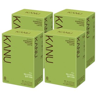KANU 抹茶拿鐵咖啡 濃郁香醇, 17.3g, 8條, 4盒