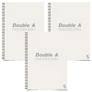 Double A A5線圈筆記本 米色 辦公室系列, 3本