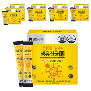 NATUREDREAM 有益腸道活性乳酸菌19 30入, 60g, 6盒