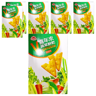 喜年來 蔬菜餅乾, 獨特V字餅型, 富含蔬菜營養, 80g, 6盒