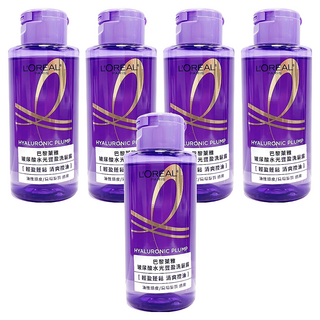 L'OREAL PARiS 巴黎萊雅 台灣公司貨 玻尿酸水光豐盈洗髮露, 5個, 100ml