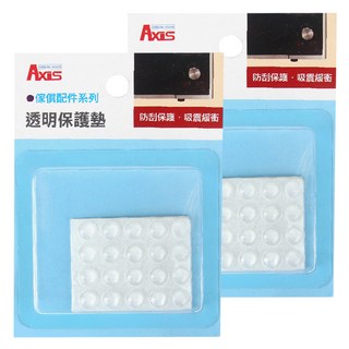 AXIS艾克思 家俱電器防刮止滑吸震透明保護墊 半圓, 40個, 2組