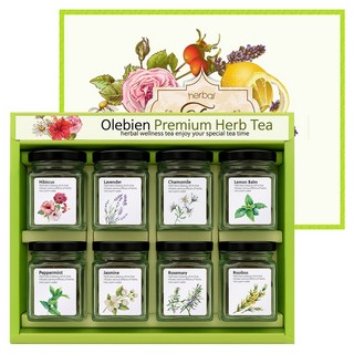 올레비엔 허브차 선물세트, 티백 8종, 1세트