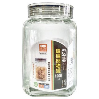 UdiLife 優的生活大師 magic cook 美廚 1200ml 方形玻璃儲物罐, 1.2L, 1個